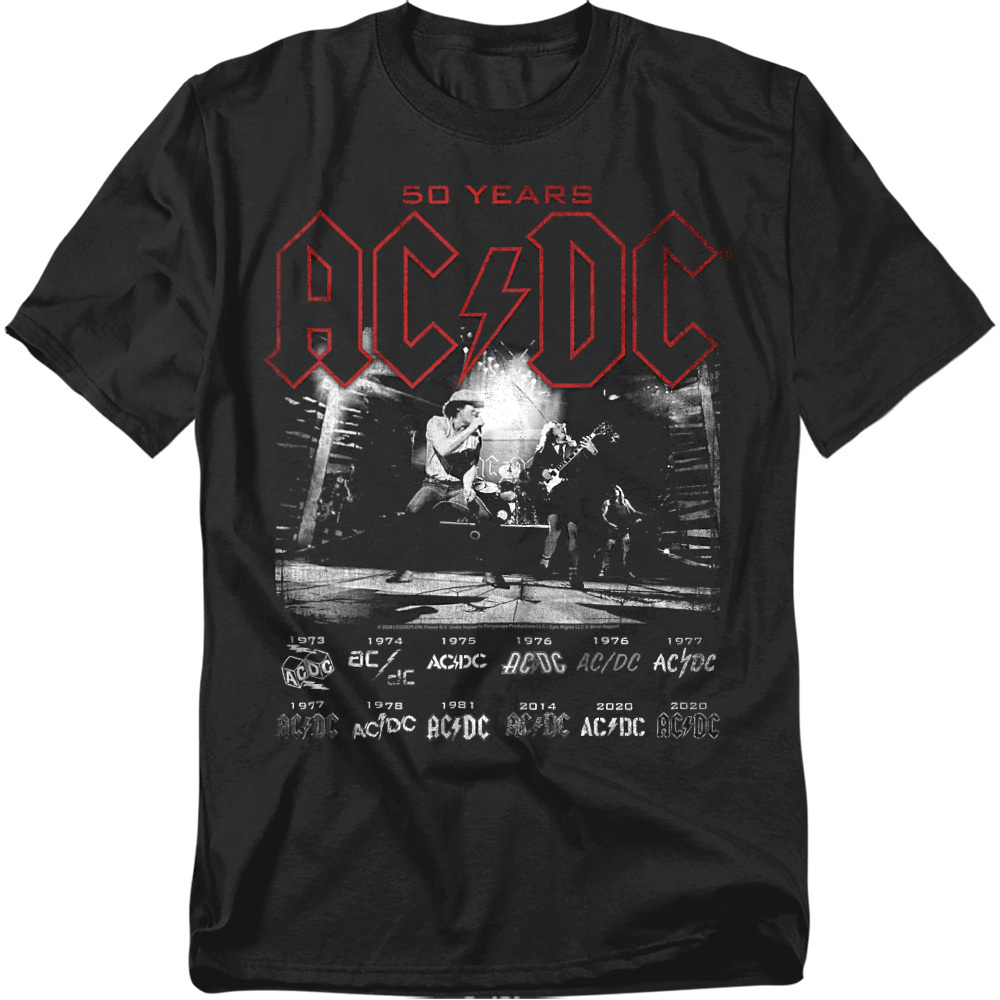 ACDC T-Shirt Logo Stack Unisex Graphic Tee for Men \u0026 Women